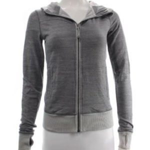 LULULEMON GREY ZIP HOODED SWEATSHIRT